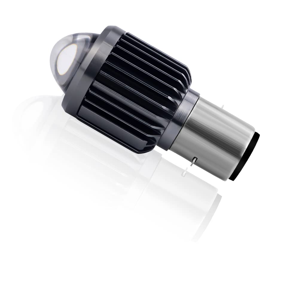 Ygmylandbb Bike LED Headlight, BA20D H4BS, LED Bulb, Low Yellow, High White, Light Switching,