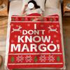 I Don't Know Margo! Christmas Vacation Quote soft warm plush blanket dorm sofa living room pet hogar bedroom gift home Flannel