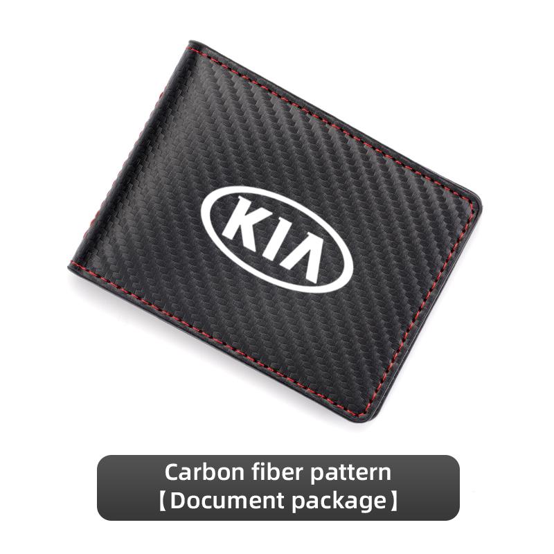 BSLJ6 1pcs Car Styling Auto Driver License Credit Card Bag PU Leather for Kia KN Sportage Ceed Picanto Rio ProCeed K7 K5 K8 K3 K9 Niro
