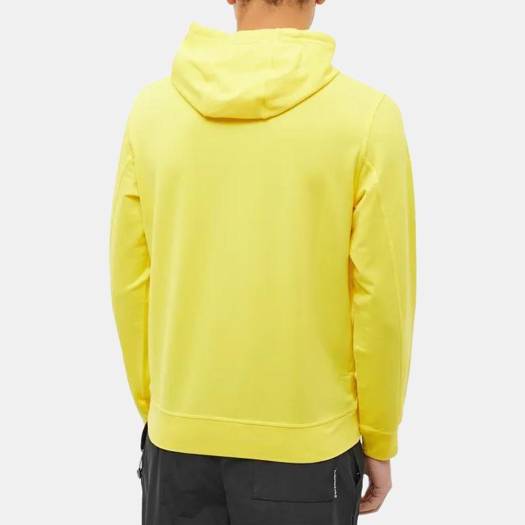 STONE ISLAND Jednobarevná mikina s kapucí a zipem Pánská mikina Žlutá 781560452-V0030