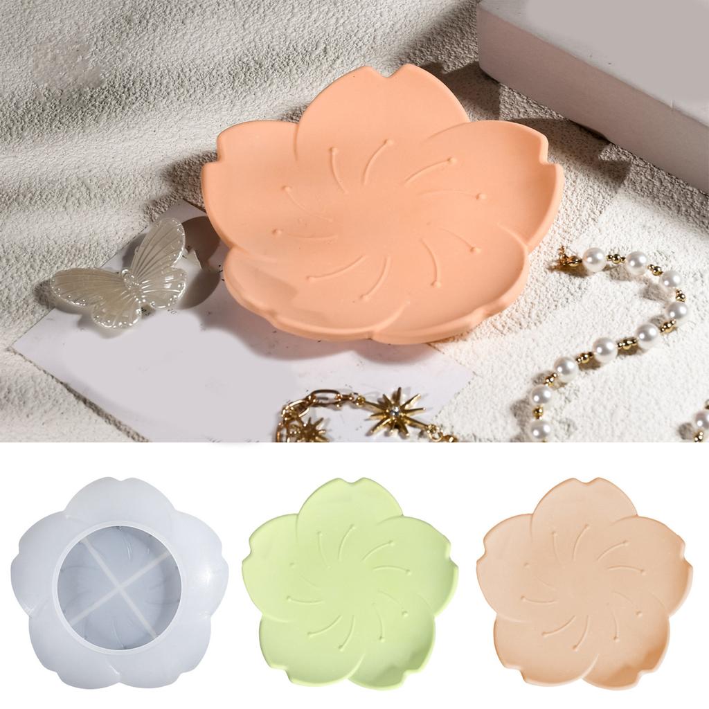 Customizable Silicone Flower Tray Mold Heat Resistant Coaster Mould Jewelry Making Tool for Home Decoration Enthusiasts