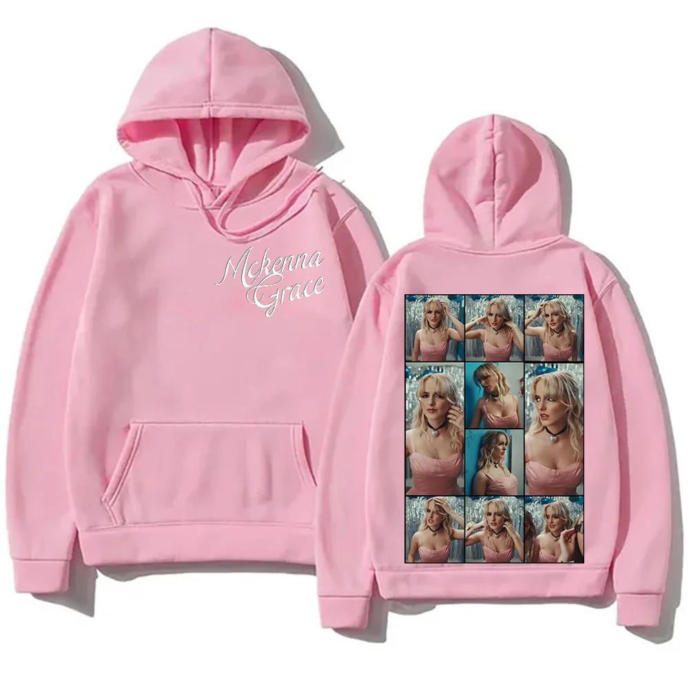 Mckenna Grace Photo Collage Hoodie Men Women Fleece Warm Autumn Winter Hooded Sweatshirt Singer Casual Streetwear Pullover