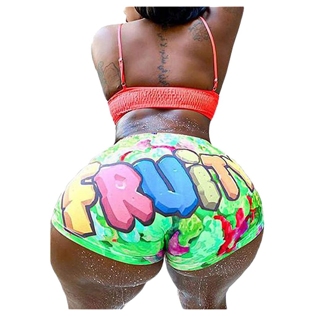 

Сексуальные женские шорты с буквенным принтом, спортивная клубная одежда для тренировок, домашняя одежда XL зелёный