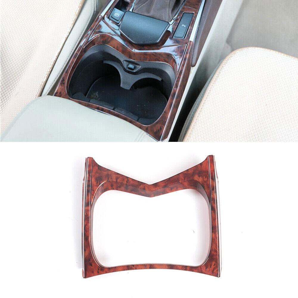 Central Console Water Cup Frame Cover Trim For Cadillac SRX 2010-2016 Wood Grain