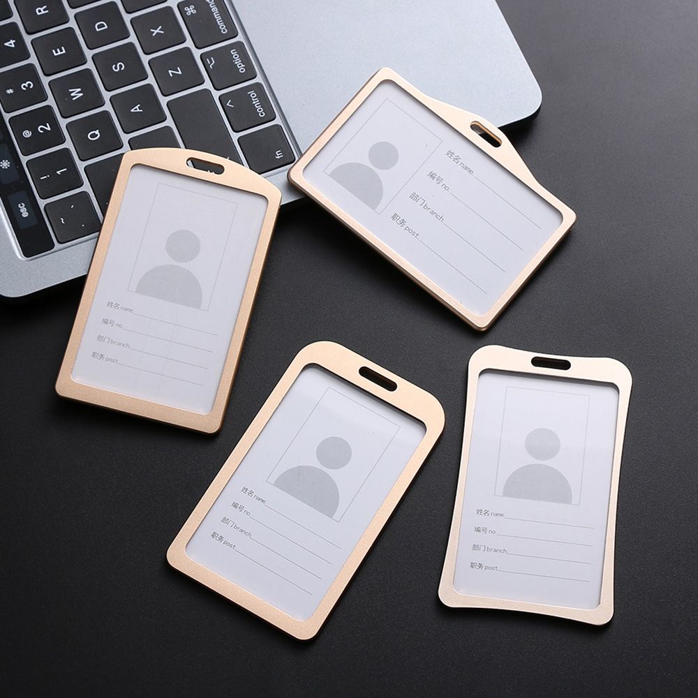 Identity Case Accessories Metal Clip Name Cover Name Tag Holder Card Holder Vertical Card Cover