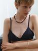 Leeenoir Wave Toggle Onyx Necklace (6Mm/8Mm)