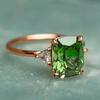 2026 New Luxury Fashion Green Zirconia Crystal Ring for Women's Engagement/Wedding/Anniversary Party Personalized Jewelry