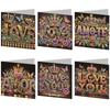 6pcs DIY Rhinestone Diamond Art Mosaic Postcards Diamond Art Greeting Cards for Xmas Birthdays Thanksgiving & Special Occasion