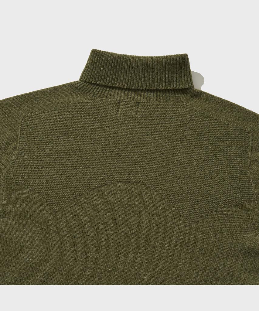 VDR Whole Garment Double Face Turtleneck [Olive]