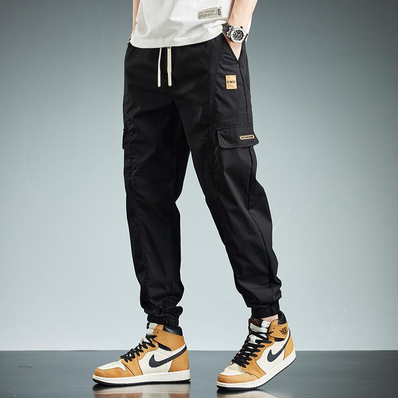 Tooling pants men's spring and summer loose large size Harlan leggings men's trendy brand ruffian handsome casual pants