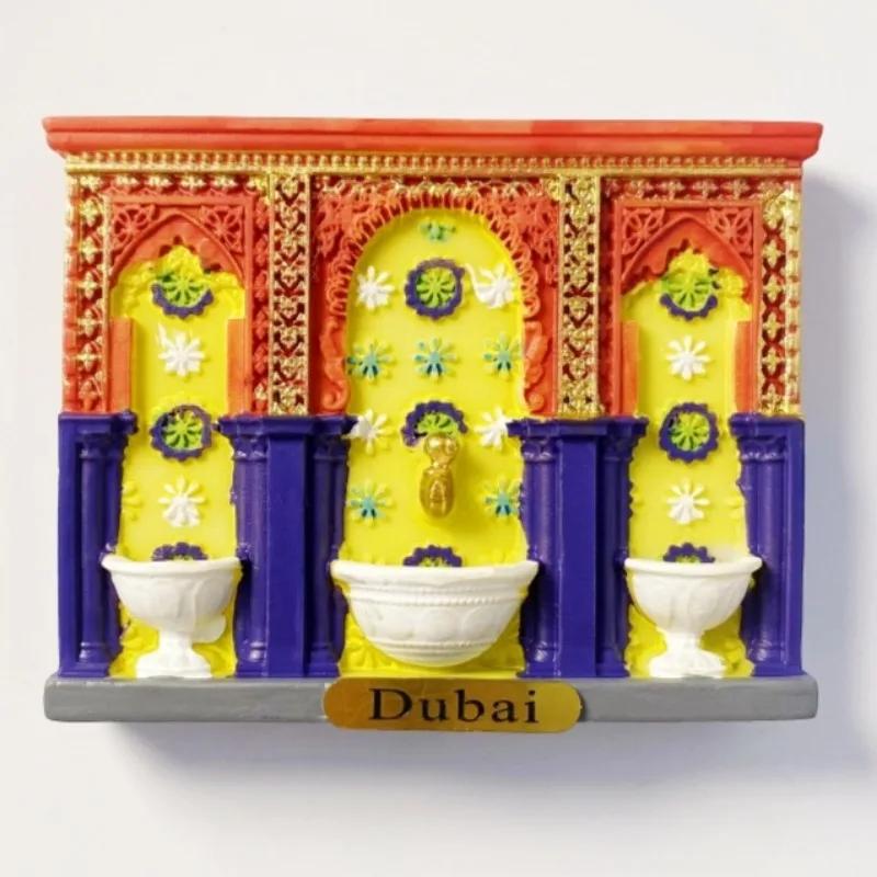 Dubai Refrigerator Stickers The United Arab Emirates Travel Souvenirs Burj Al Arab Burj Khalifa Tower Fridge Magnets Gifts