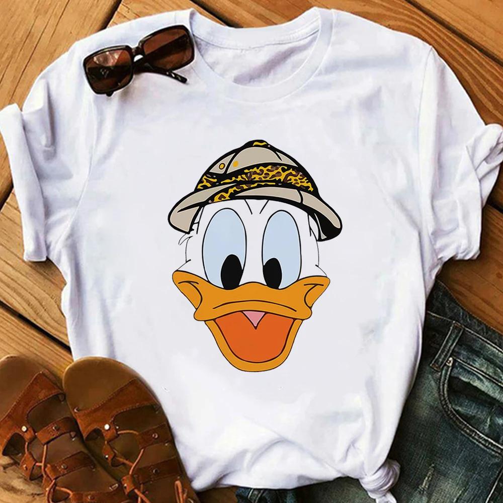 Fashion Disney Cartoon Men Tees Mickey Mouse T Shirt Women Summer Family Clothing Female T-shirts Streetwear Y2k Ladies Blouses