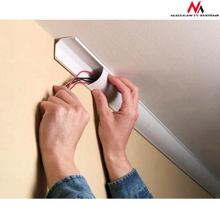 Maclean MCTV-575 White Cable Organizer 1.5 M 43 * 23MM with Adhesive Tape