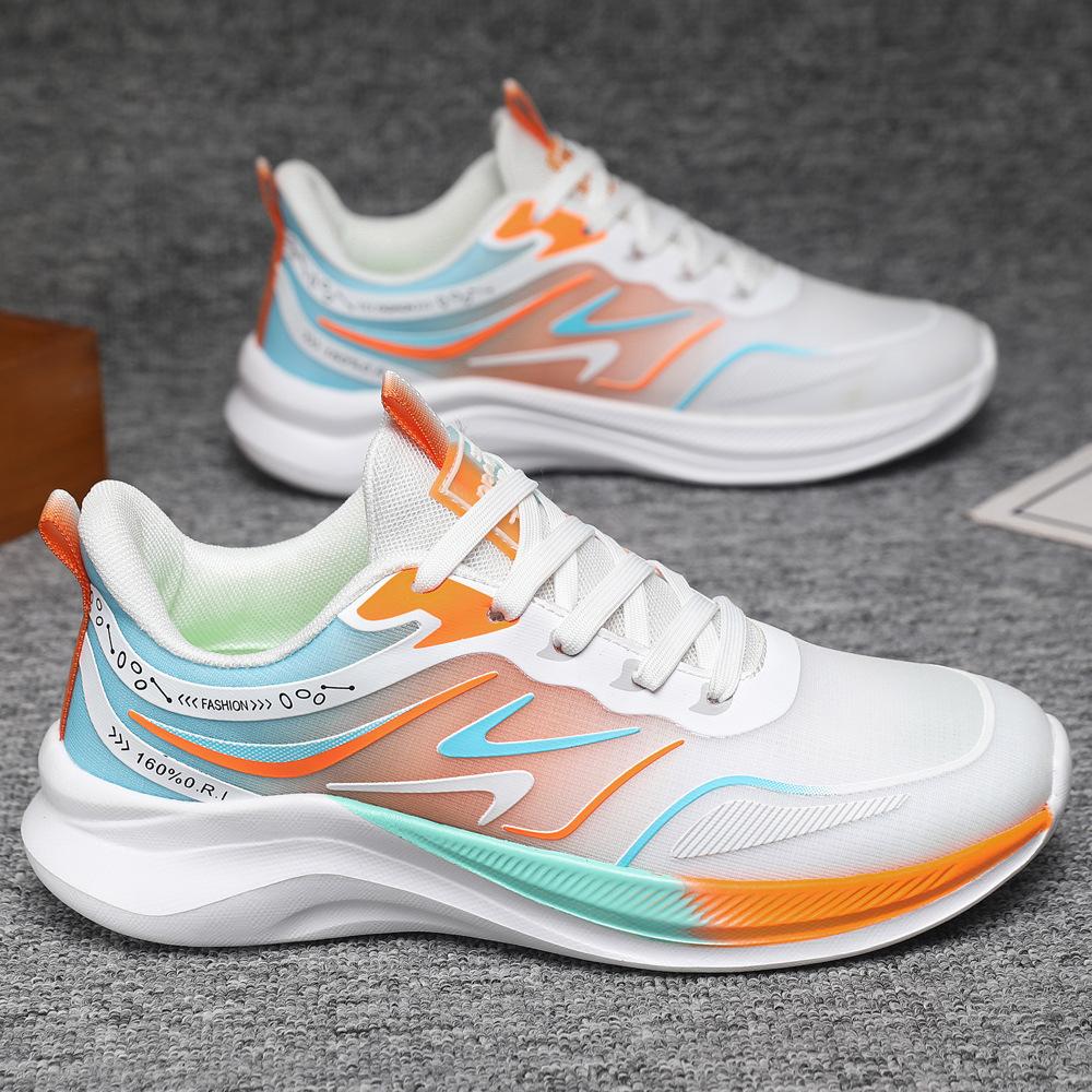 Men's Shoes 2025 New Shock Absorption Trend Running Shoes Summer Breathable Versatile Fitness Casual Sports Shoes Breathable Shock Absorption
