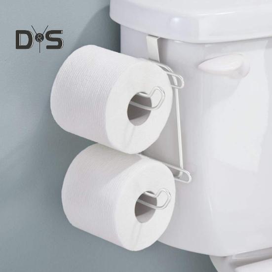 Toalettpapirholder Papirstativ Dobbeltlagsdesign Sterk lastbærende Rustbestandig Papirrulldispenser Baderom Kjøkkenorganisator