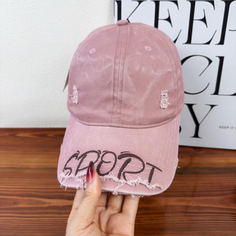 American Retro Washed Broken Spring And Summer Baseball Cap Female Cap Showing Small Face And High Quality