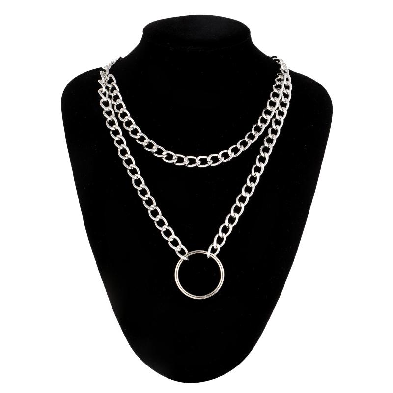 Trendy Link Chain Necklaces For Women Men Chunky Thick Choker Jewelry On The Neck Fashion Female Egirl Eboy Grung  Accessories