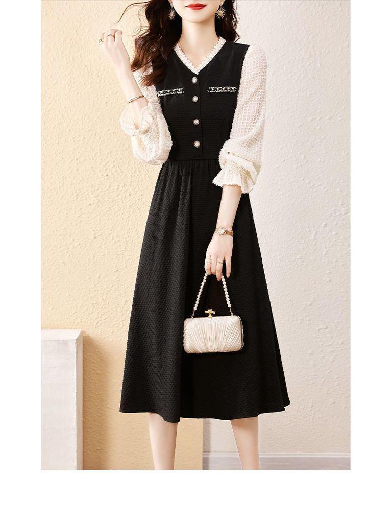 2026 Spring Forest Style Plus Size Women's Slim Fit A-Line Dress - Flattering and Fashionable
