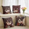 Amber Cute Cute Genshin Impact Cushion Cover Square Short Plush Pillow Case Living Room Sofa Home Decor Funda X
