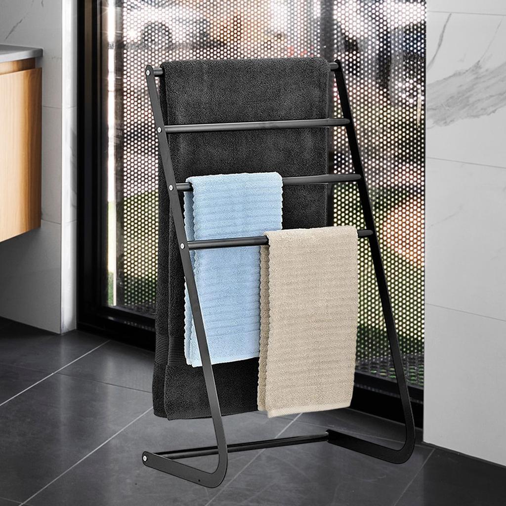 Standhandtuchhalter 4-stöckig für Decken neben Badewanne oder Dusche Handtuchständer Pool-Handtuchhalter Außenbereich