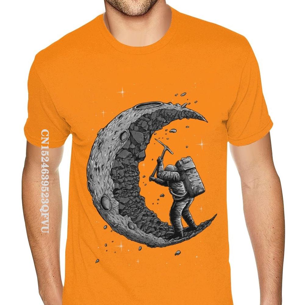 Irish Digging The Moon T Shirt T-Shirt Men Boys Harajuku Black T Shirt Custom Cotton Men Tops & Tees Design Funny T Shirt