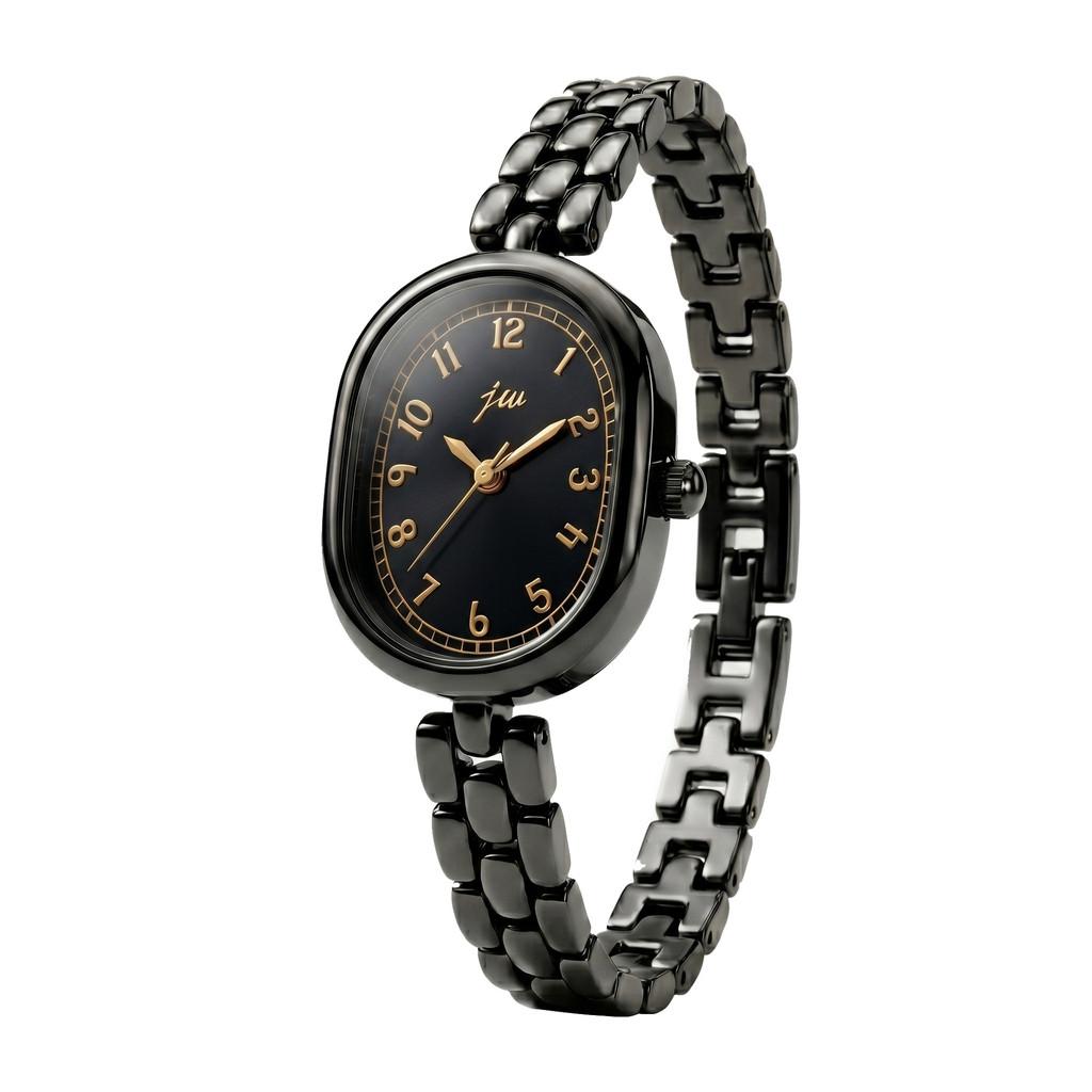 Orologio da Donna Classico al Quarzo con Cassa in Lega Dorata e Quadrante Decorativo per Accessori di Moda