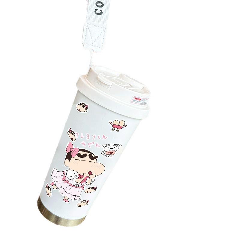 Cute crayon Xiaoxin thermos cup 111 stainless steel student portable water cup with its own straw coffee cup high value