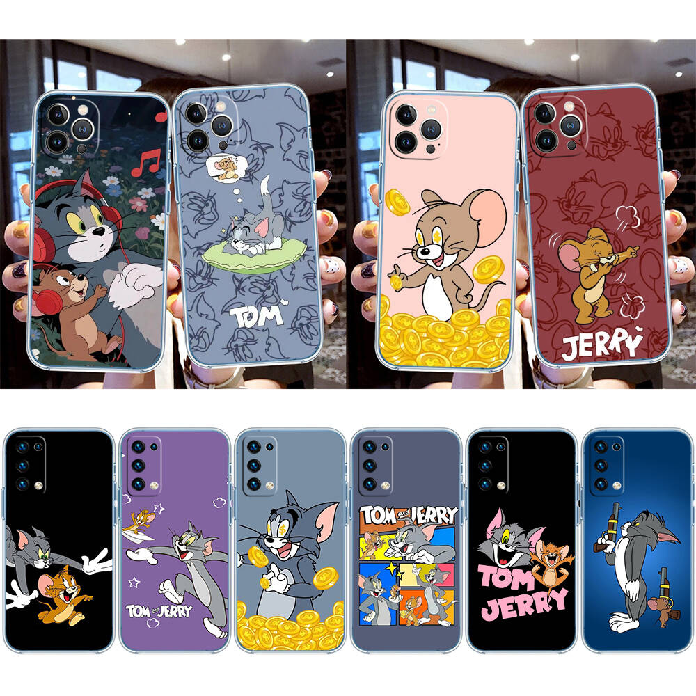Cute Tom and Jerry Phone Case for Motorola Edge 20 30 S30 40 50 Fusion Lite Plus Pro Ultra Neo One Action Zoom Hyper Power Macro Vision