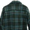 Vintage 70s Wool Blend Check Pattern Long Sleeve Open Collar Shirt Men's Used