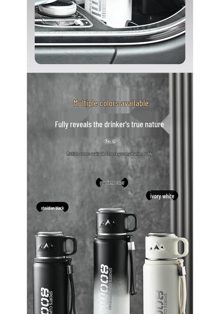 Large Capacity 316 Stainless Steel Thermos for Outdoor Sports, Student-Friendly, Double-Wall Insulation, High-Quality Portable Water Cup.