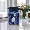 1000ml Floral Pattern Teapot Stainless Steel Mini Hot Coffee Pot Built-in Infuser Tea Separation Water Bottle for Hot Drinks