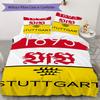 Literie à motif VfB Stuttgart, Ensemble couette Housse de couette Taie d'oreiller Cadeau d'anniversaire pour la maison(1 housse de couette + 2 taies d'oreiller, sans garniture.)_lx