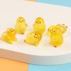 Glow-in-the-Dark Chick Mini Resin Luminous Chicken Ornament Statue Miniature Landscape Garden DIY Decoration