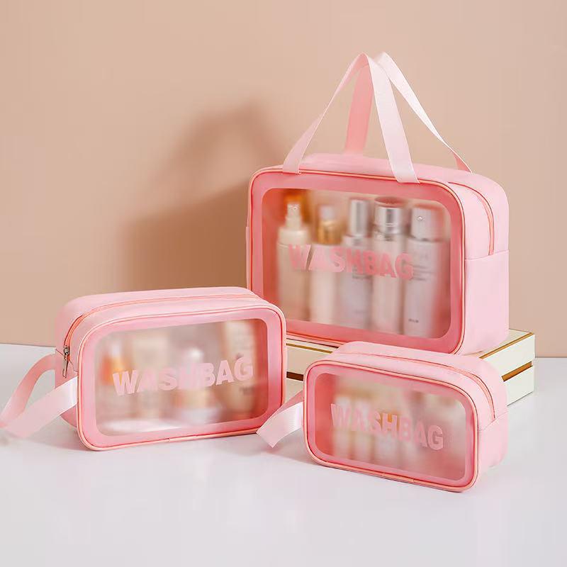 Large Capacity Wet/Dry Cosmetic Bag for Women - Portable Travel Toiletries Organizer 2023