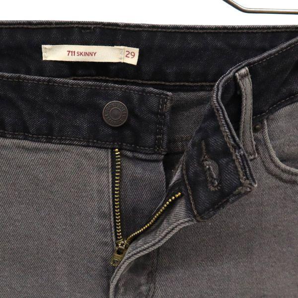 Levi's 711 switching switching Skinny denim pants W29 gray jeans Women Used