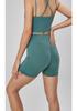 Bare-Feel High-Waisted Yoga Shorts: Butt-Lifting, Peach Drawstring, Three-Quarter Fitness Pants for Women.