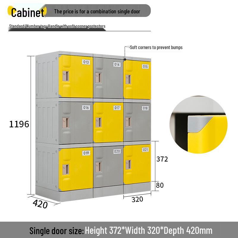 ABS Plastic Lockable Storage Cabinet for School Backpacks
