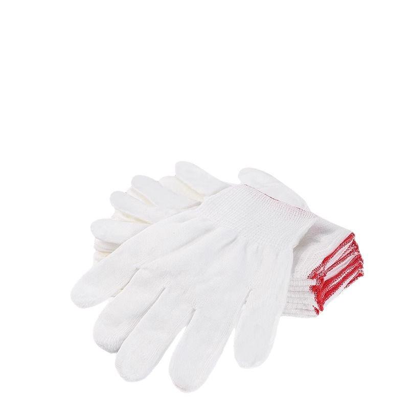 10 Pairs Anti-Slip Nylon & Cotton Gloves for Construction & Bricklaying - Wear-Resistant Labor Protection with Free Shipping