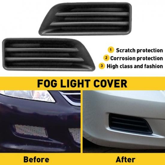 Fog Light Covers & Left Passenger Side Set Of 2 For 2006-2007 Honda Accord Sedan