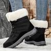 Fashionable and warm high-top ankle boots for women, winter new style plush snow boots, casual and comfortable women's boots