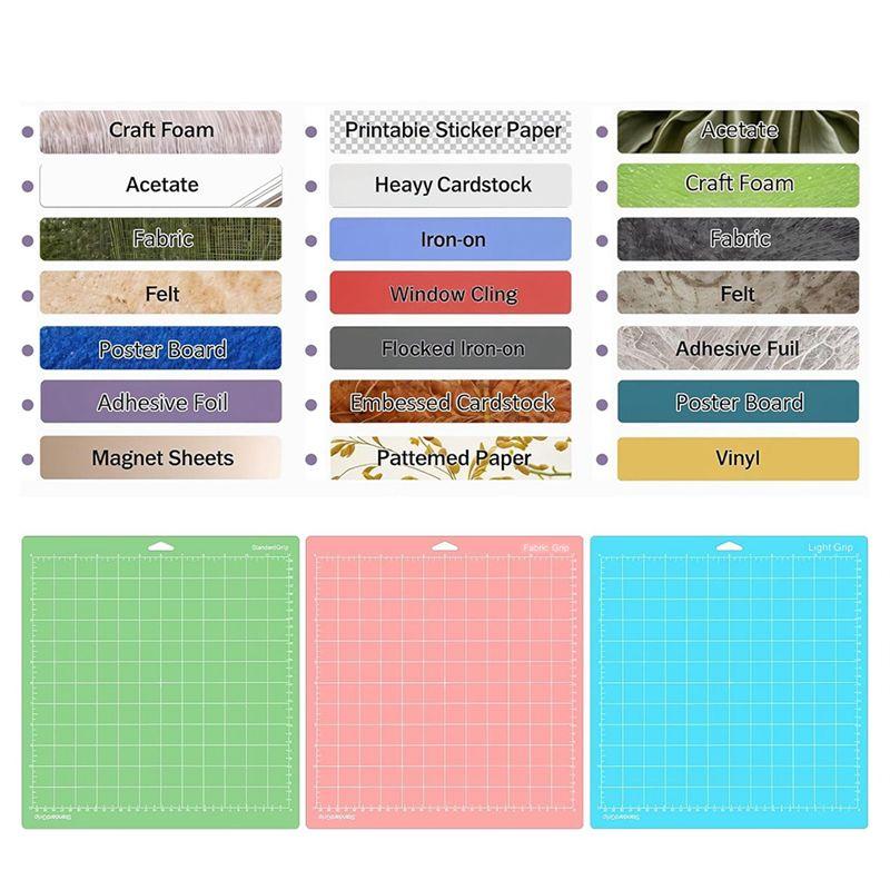 Aug. 10 Pack Cutting Mats -12X12inch Cutting Mats Accessories - Mats For Explore Air 2/ Maker 2/3