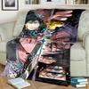 Comfortable Jujutsu Kaisen Blanket Warm Flannel Print for Bedrooms, Sofas, Beds, Chairs, Picnics, Travel