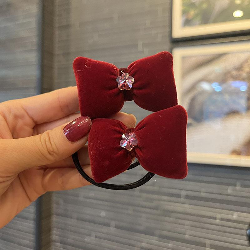 Christmas Bells & Bow Hair Clips Set for Girls - Festive Pompon Hairpins & Autumn/Winter Ties