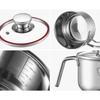 14/16cm Mini Milk Pot 304 stainless steel thickened soup pots Instant noodle pot Baby and baby complementary food pot Small pots