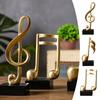 Musical Note Figurines Creative Home Decoration Resin Golden Sculpture Piano Office Desktop TV Cabinet Ornaments Birthday Gifts