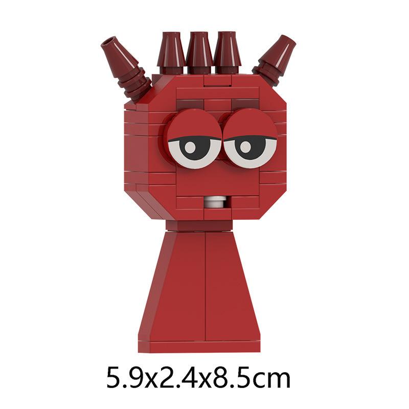Sprunki Giocattoli Playset Blocchi da Costruzione Set di Blocchi da Costruzione Sprunki Horror Grigio Wenda Simon Tunner Oren Figura di Costruzione Sprunki Mini Set