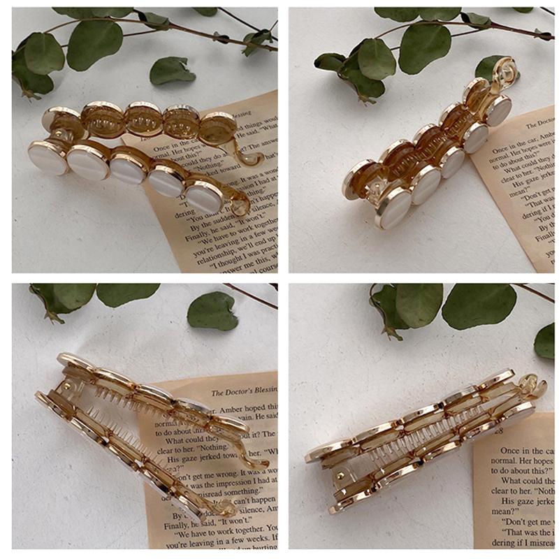 Banana Clip Vertical Clip Ponytail Hairpin For Women Girls Elegant Temperament One-Word Clip Headdress Simple Hairpin Gifts