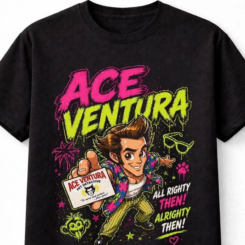 Ace Ventura Pet Detective Retro Comedy Movie Graphic Unisex TShirt S