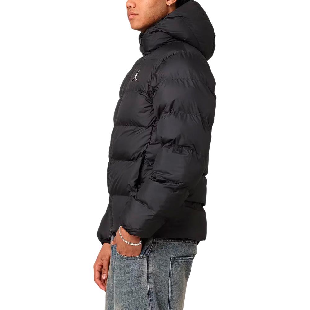 Jordan Solid Color Logo Print Hooded Zip Long Sleeve Waterproof Jacket Men jackets Black FV7317-010