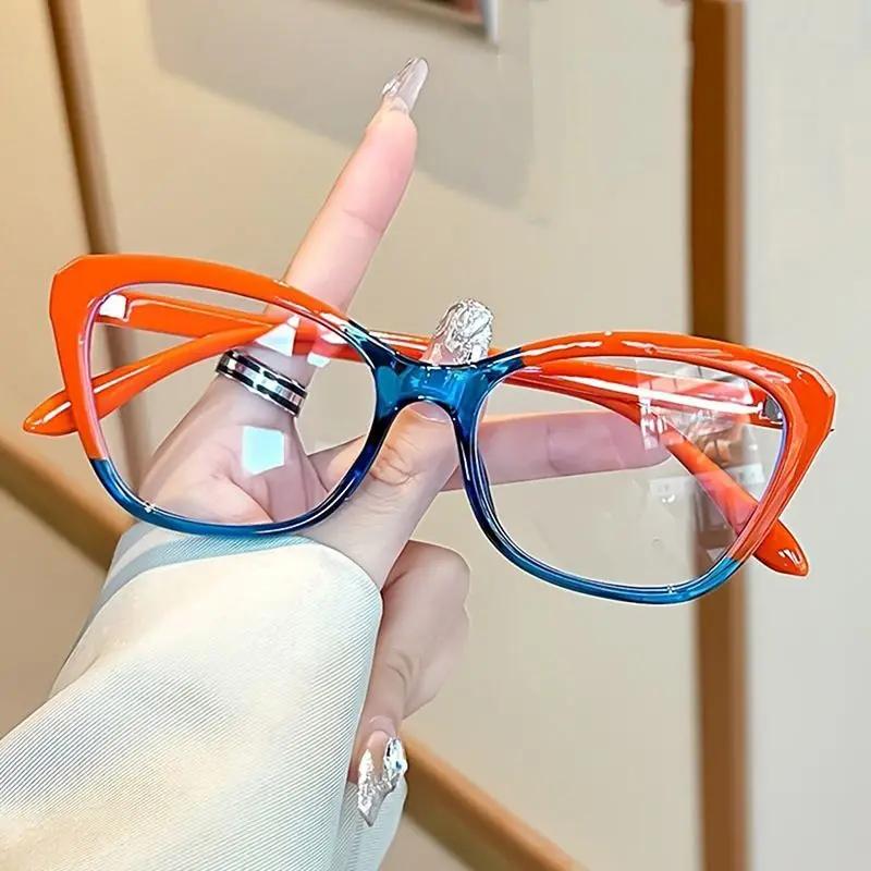 KOTTDO Classic Anti-blue Light Computer Eye Glasses Frames for Men Women Vintage Square Plastic Cat Eye Glasses Frame Eyewear